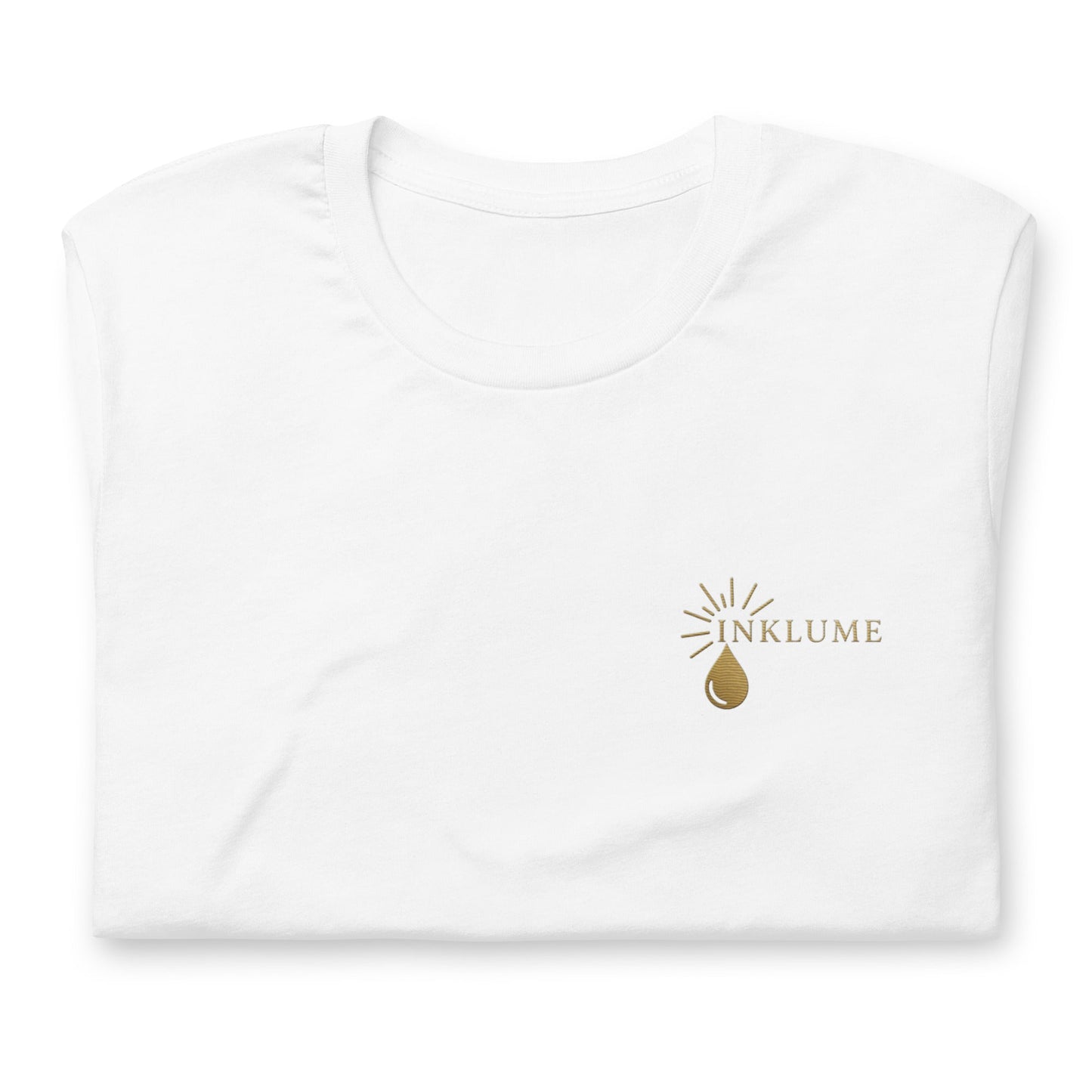 White color Inklume t-shirt front shot