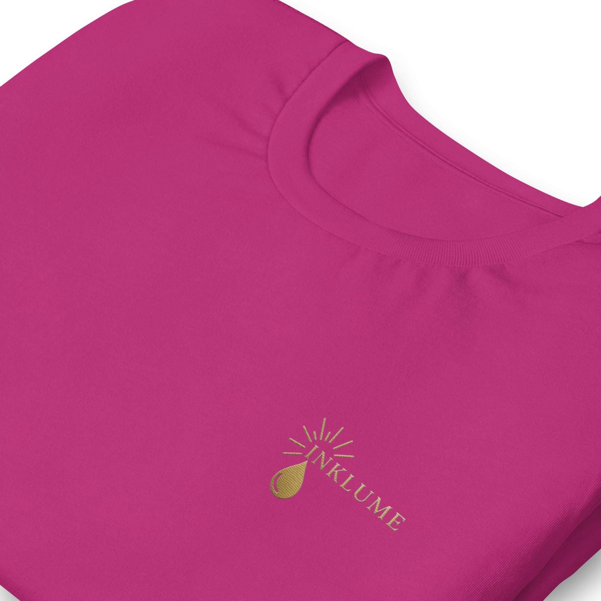 Berry color Inklume t-shirt front shot